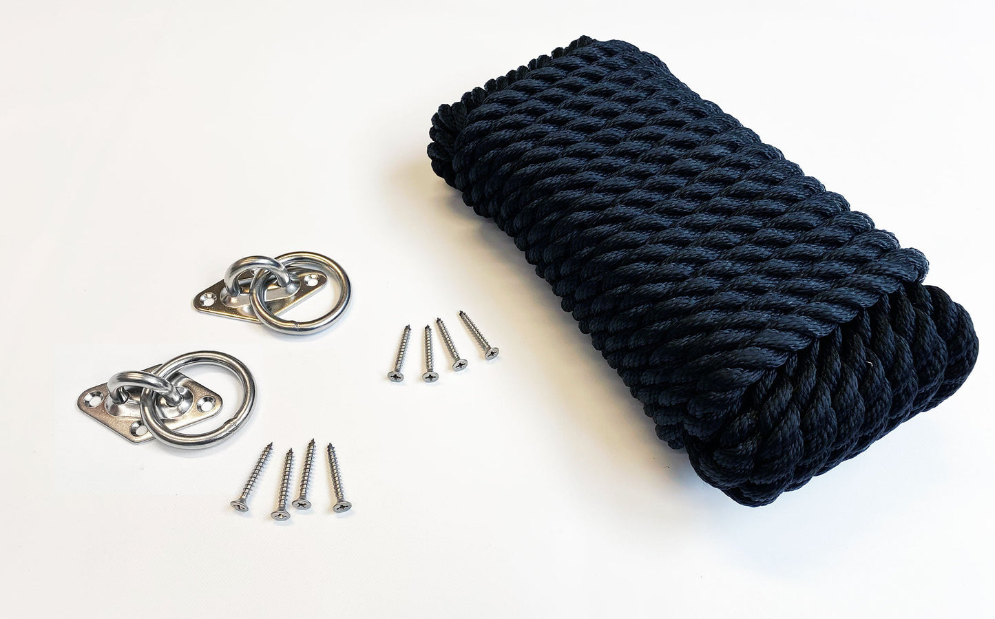 2 RVS aanleg ogen een landvast touw zeildoekshop