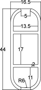 aluminium koppel profiel voor 10mm pees