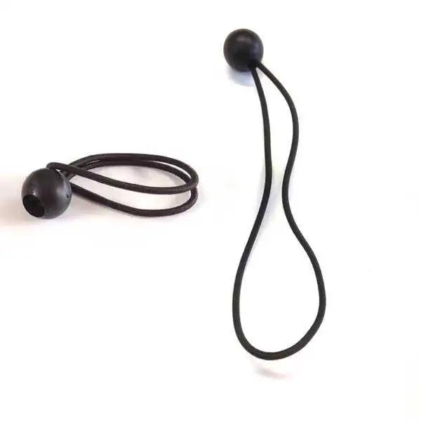4mm elastiek met bal zwart