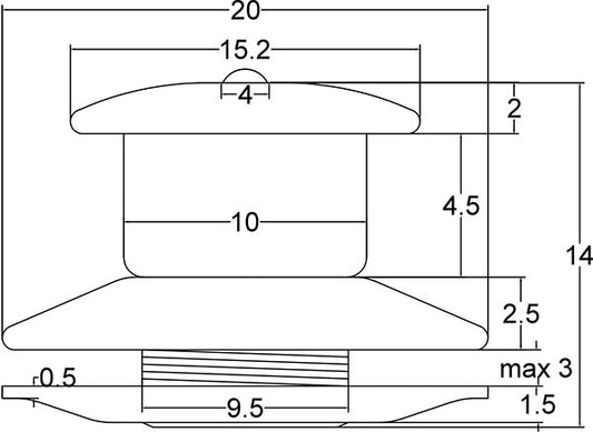 rvs loxx knop tekening