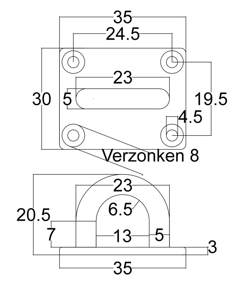 dekbeugel-35x30