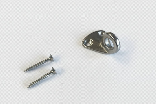 fenderhaak met oog en schroefjes