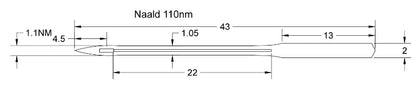 dunne naald van 110nm voor de speedy stitcher