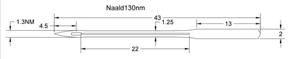 dunne naald van 130nm voor de speedy stitcher