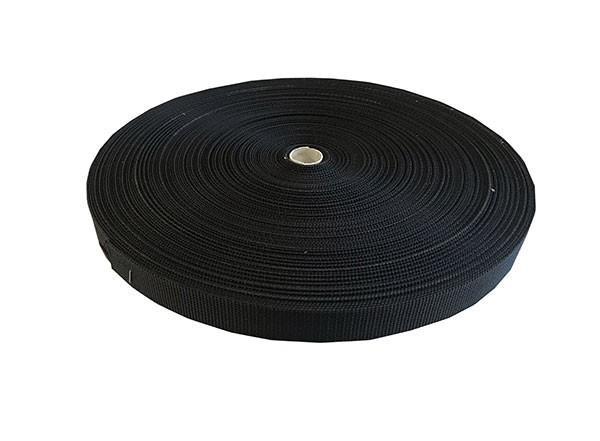 zwart polyester band 25mm