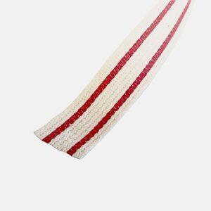 retro canvas katoenen band met rode streep