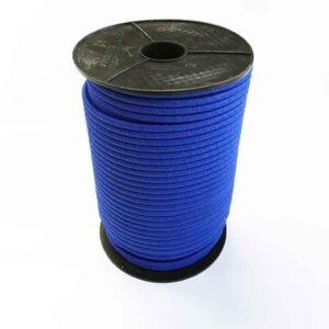 rol van 100m blauw koord elastiek 8mm dik;