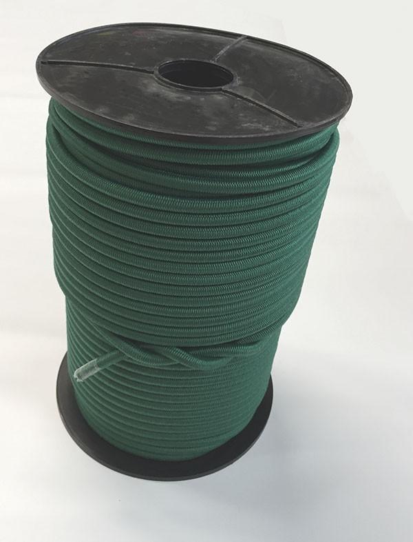 rol van 100m groen koord elastiek 8mm dik